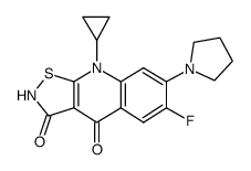 9-cyclopropyl-6-fluoro-7-(pyrrolidin-1-yl)isothiazolo[5,4-b]quinoline-3,4(2H,9H)-dione结构式