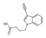 4-(3-cyanoindol-1-yl)butanoic acid结构式