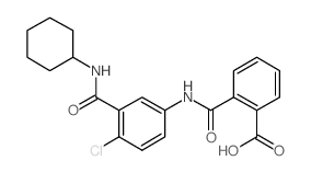 2-({4-Chloro-3-[(cyclohexylamino)carbonyl]-anilino}carbonyl)benzoic acid Structure