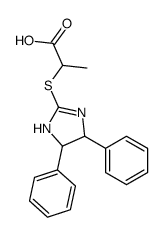 2-[(4,5-diphenyl-4,5-dihydro-1H-imidazol-2-yl)sulfanyl]propanoic acid Structure