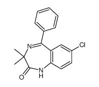 3,3-dimethyl-desmethyl-diazepam Structure