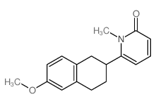 2(1H)-Pyridinone,1-methyl-6-(1,2,3,4-tetrahydro-6-methoxy-2-naphthalenyl)-结构式