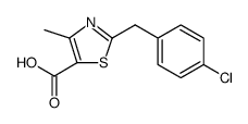 5-Thiazolecarboxylic acid, 2-[(4-chlorophenyl)methyl]-4-methyl structure