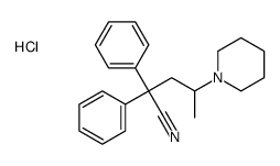 gamma-methyl-alpha,alpha-diphenylpiperidine-1-butyronitrile monohydrochloride structure