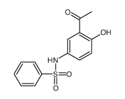 N-(3-acetyl-4-hydroxyphenyl)benzenesulphonamide structure