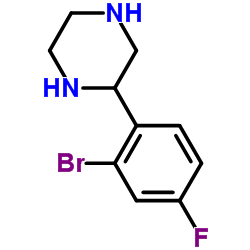 2-(2-Bromo-4-fluorophenyl)piperazine Structure