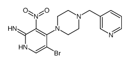 5-bromo-3-nitro-4-[4-(pyridin-3-ylmethyl)piperazin-1-yl]pyridin-2-amine结构式
