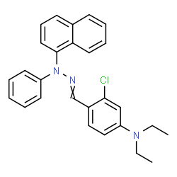 2-chloro-4-(diethylamino)benzaldehyde 1-naphthylphenylhydrazone结构式
