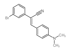 (Z)-2-(3-bromophenyl)-3-(4-dimethylaminophenyl)prop-2-enenitrile结构式