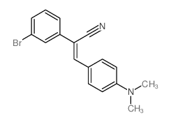 (Z)-2-(3-bromophenyl)-3-(4-dimethylaminophenyl)prop-2-enenitrile structure