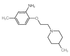 5-Methyl-2-[2-(4-methyl-piperidin-1-yl)-ethoxy]-phenylamine structure