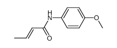 (E)-N-(4-methoxyphenyl)but-2-enamide结构式