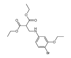diethyl {[(4-bromo-3-ethoxyphenyl)amino]methyl}malonate结构式