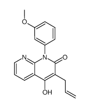 4-hydroxy-1-(3-methoxyphenyl)-3-(2-propenyl)-1,8-naphthyridin-2(1H)-one Structure