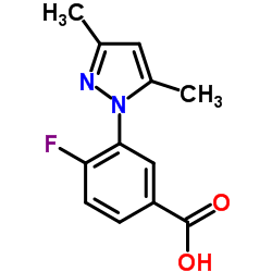 3-(3,5-Dimethyl-1H-pyrazol-1-yl)-4-fluorobenzoic acid Structure