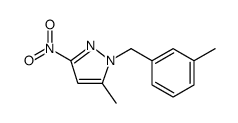 1H-Pyrazole, 5-methyl-1-[(3-methylphenyl)methyl]-3-nitro结构式