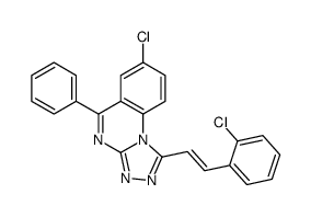 7-chloro-1-[(E)-2-(2-chlorophenyl)ethenyl]-5-phenyl-[1,2,4]triazolo[4,3-a]quinazoline结构式