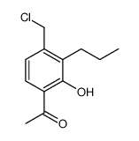 Ethanone, 1-[4-(chloromethyl)-2-hydroxy-3-propylphenyl]- Structure