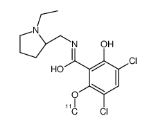 3,5-dichloro-N-[[(2S)-1-ethylpyrrolidin-2-yl]methyl]-2-hydroxy-6-methoxybenzamide结构式