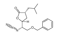 (3R,5S)-5-[(S)-1-azido-2-benzyloxyethyl]-3-isobutyltetrahydrofuran-2-one结构式