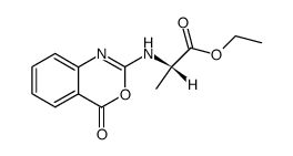 N-(4H-3,1-benzoxazin-4-on-2-yl)-alanine ethyl ester结构式