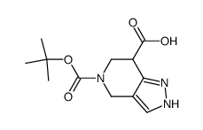 5-(tert-butoxycarbonyl)-4,5,6,7-tetrahydro-2H-pyrazolo[4,3-c]pyridine-7-carboxylic acid结构式