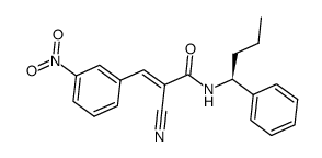 (S,E)-2-cyano-3-(3-nitrophenyl)-N-(1-phenylbutyl)acrylamide Structure
