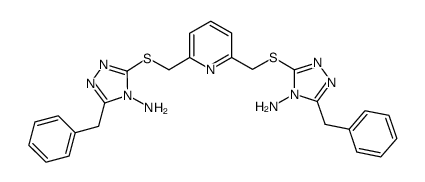 2,6-bis(4-amino-5-benzyl-1,2,4-triazol-3-ylsulfanylmethyl)pyridine Structure