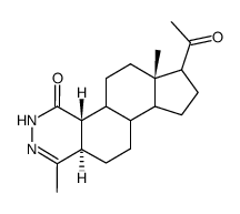 4-methyl-2,3-diaza-19-nor-pregn-3-ene-1,20-dione Structure