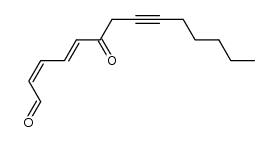 (2Z)-6-oxotetradeca-2,4-dien-8-ynal结构式