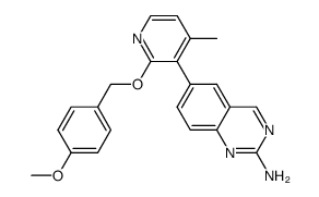 6-(2-(4-methoxybenzyloxy)-4-methylpyridin-3-yl)quinazolin-2-amine结构式