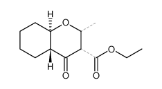 (+-)-2ξ-methyl-4-oxo-(4ar,8at)-hexahydro-chroman-3ξ-carboxylic acid ethyl ester结构式