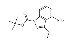 tert-butyl 4-amino-3-ethyl-1H-indazole-1-carboxylate结构式