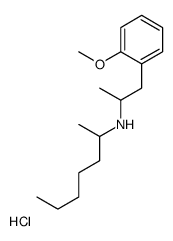 N-[1-(2-methoxyphenyl)propan-2-yl]heptan-2-amine,hydrochloride Structure