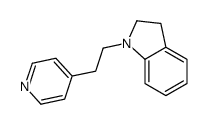 1-(2-pyridin-4-ylethyl)-2,3-dihydroindole结构式