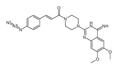 (E)-1-[4-(4-amino-6,7-dimethoxy-quinazolin-2-yl)piperazin-1-yl]-3-(4-a zidophenyl)prop-2-en-1-one结构式