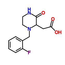 [1-(2-FLUORO-BENZYL)-3-OXO-PIPERAZIN-2-YL]-ACETIC ACID Structure