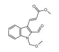 methyl 3-[2-formyl-N-(methoxymethyl)indol-3-yl]acrylate结构式