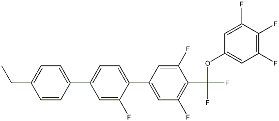 4-[Difluoro(3,4,5-trifluorophenoxy)methyl]-4''-ethyl-2',3,5-trifluoro-1,1':4',1''-terphenyl Structure