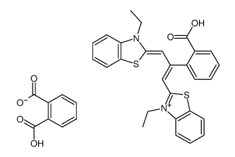 2-(2-carboxy-phenyl)-1,3-bis-(3-ethyl-benzothiazol-2-yl)-trimethinium, hydrogen phthalate Structure