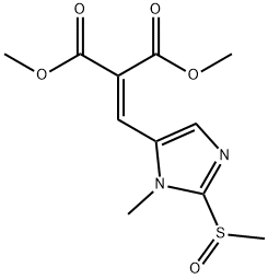 [[1-Methyl-2-(methylsulfinyl)-1H-imidazol-5-yl]methylene]propanedioic acid dimethyl ester Structure