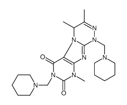 3,4,9-trimethyl-1,7-bis(piperidin-1-ylmethyl)-4H-purino[8,7-c][1,2,4]triazine-6,8-dione Structure