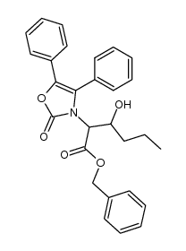 benzyl 2-(4,5-diphenyl-2-oxo-4-oxazolin-3-yl)-3-hydroxyhexanoate Structure