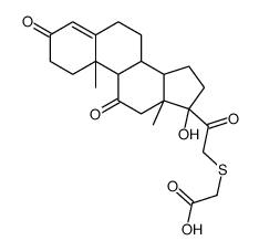 2-[2-[(8S,9S,10R,13S,14S,17R)-17-hydroxy-10,13-dimethyl-3,11-dioxo-1,2,6,7,8,9,12,14,15,16-decahydrocyclopenta[a]phenanthren-17-yl]-2-oxoethyl]sulfanylacetic acid结构式