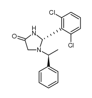 (2S)-(2,6-Dichlorophenyl)-1-((1S)-1-phenylethyl)tetrahydro-1H-imidazol-4-one结构式