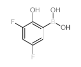 3,5-二氟-2-羟基苯硼酸结构式
