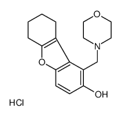 1-(morpholin-4-ylmethyl)-6,7,8,9-tetrahydrodibenzofuran-2-ol,hydrochloride Structure