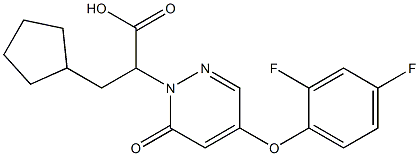 2-(4-(2,4-difluorophenoxy)-6-oxopyridazin-1(6H)-yl)-3-cyclopentylpropanoic acid结构式