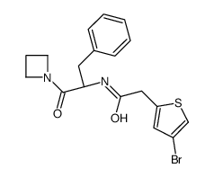 N-[(2S)-1-(azetidin-1-yl)-1-oxo-3-phenylpropan-2-yl]-2-(4-bromothiophen-2-yl)acetamide结构式