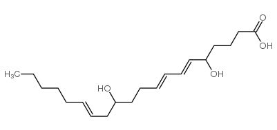 5,12-dihydroxy-6,8,14-eicosatrienoic acid Structure